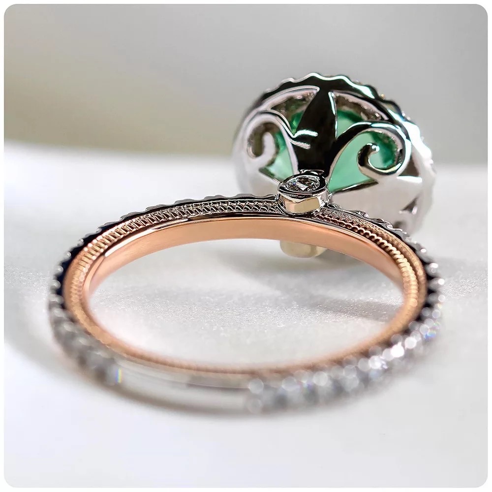 New Luxury Rose Gold Plated Diamond Ring - Picture 3 of 5